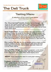 Deli Truck MEnu