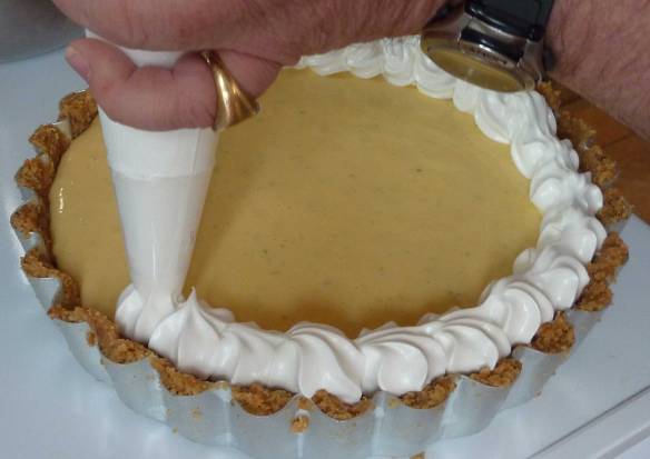 key lime pie, meringue, biscuit base, deli truck,