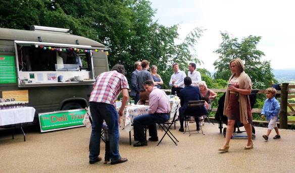 Deli Truck clients eating