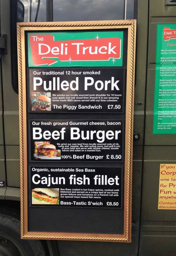 Deli Truck, menu, catering