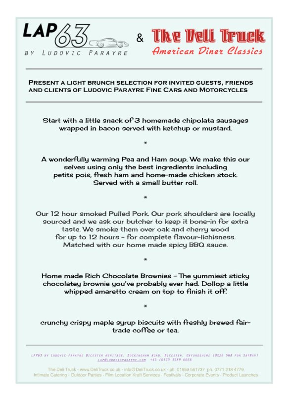 Deli Truck, Ludovic Parayre, Bicester heritage