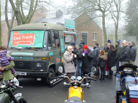 Queues at Bicester Heritage for Deli Truck food