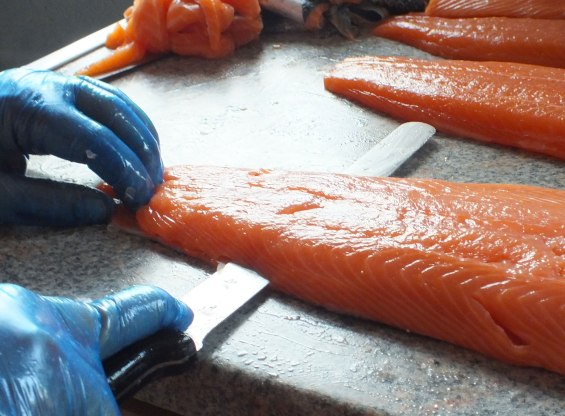 Del Truck, catering, salmon